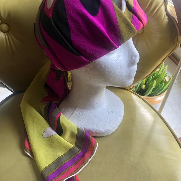 Custom made 70’s vintage emilio pucci head scarf hat. - Picture 1 of 7
